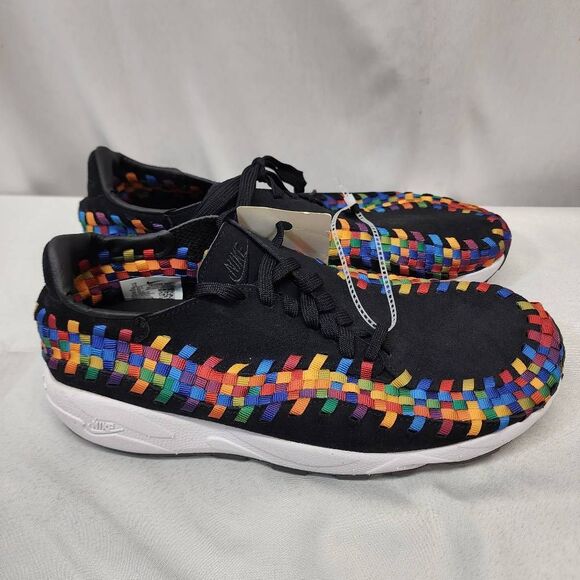 Nike Air Footscape Woven Rainbow Black Multicolor Women’s Size 13 FB1959-002 Ret - Picture 2 of 7